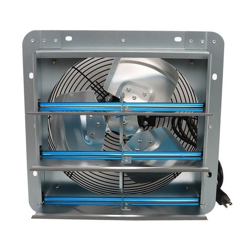 DURAFORCE 12Inch Aluminum Wall Mounted Shutter Exhaust Fan With 1.65 Meters Power Cord Kit
