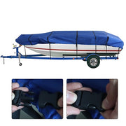 DURAFORCE 12ft Boat Cover - Waterproof Heavy Duty Towing Jon Boat Cover Blue 600D