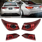 DURAFORCE 400R Style LED Tail Lights Turn Signal for 2014-2017 for Infiniti Q50 V37