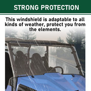 DURAFORCE Front Full Windshield Fit For Yamaha Wolverine RMAX2 RMAX4 X2 1000 X4 2018-2025