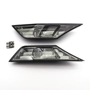 DURAFORCE For 2016-2021 Honda Civic Smoked Side Marker Lamp Turn Signal Light W/LED Bulbs