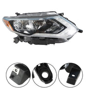 DURAFORCE Headlamps Assembly LH+RH For 2017-2019 Nissan Rogue Clear Lens Halogen Chrome