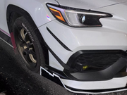 DURAFORCE 4PCS Carbon Fiber Front Bumper Side Blade Canard Fin for Subaru WRX VB S4
