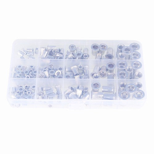 DURAFORCE 150 Pack Aluminum Rivet Nut Kit Metric Rivnut Nutsert Assort M3 M4 M5 M6 M8 New
