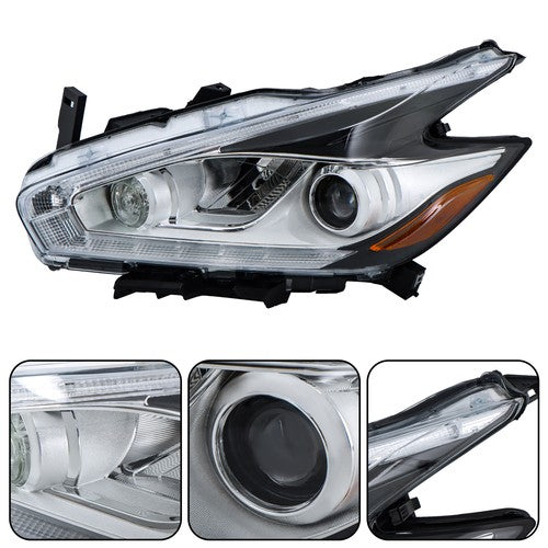 DURAFORCE LH/Driver Headlight Headlamp Clear LED Type For Nissan Murano Platinum 2015-2018