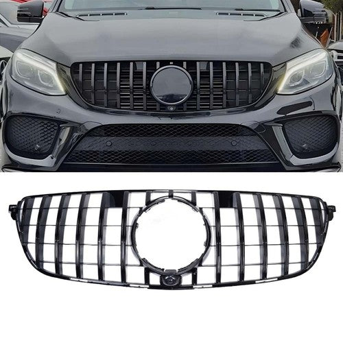 DURAFORCE Glossy Black Grille For Mercedes Benz W166/C292 2016-2019 GLE350 W/camera hole