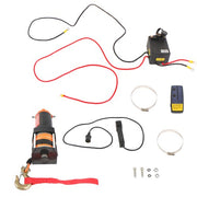 DURAFORCE 2500 lbs Electric Winch 50ft Synthetic Rope 12VDC/1.2HP Wireless & Wired Remote