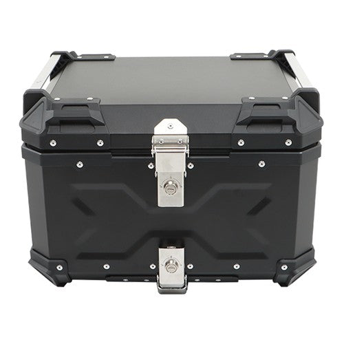 DURAFORCE 55L Motorcycle Top Case Tail Box Waterproof Luggage Scooter Trunk Storage Black