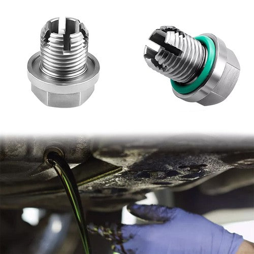 DURAFORCE M12.1-1.25x15mm Oil Drain Plug Self-tapping Piggyback Stainless Steel Repair Kit