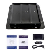 DURAFORCE Black Shutter Exhaust Fan 14 Inch High Speed 1550CFM Wall Mounted W/ 1.7M Power