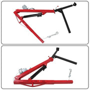 DURAFORCE 500Lbs Truck Hydraulic Dock Jib Engine Hoist Crane Hitch Mount Red