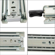 DURAFORCE 1 Pair of Locking Drawer Slides 24" Full Extension & Lock 150lbs Capacity