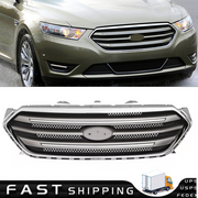 DURAFORCE Fit 2013-2019 Ford Taurus Front Bumper Lip Upper Grille Assembly Chrome Grill