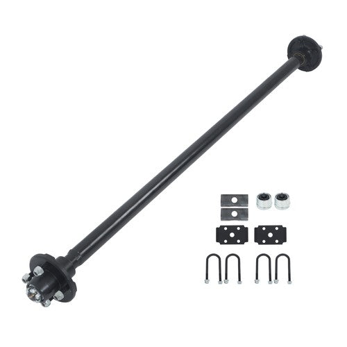 DURAFORCE Trailer Axle (with U-Bolt Kit) Fit For 2000lbs 4 lug-4" Idler 58" Hub Face