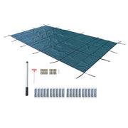 DURAFORCE WaterWarden Solid Vinyl Pool Safety Cover – Fits 12' x 24' Rectangle Pool