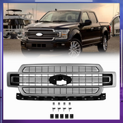 DURAFORCE Ingot Silver Front Bumper Grille Grill For 2018-2020 Ford F-150 F150 Limited