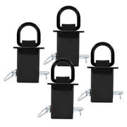 DURAFORCE 4pk Heavy-Duty 12,000 Lbs Removable D-Ring Stake Pocket For Flatbed/Trailers