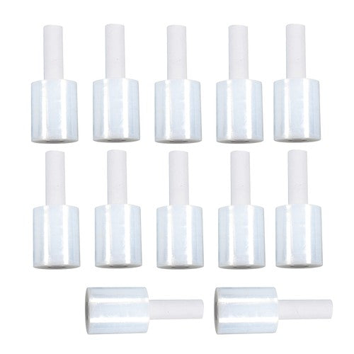 DURAFORCE 12 Rolls 5" in. x 1000FT 80 Gau Stretch Shrink Film Hand Wrap With Handle -CLEAR
