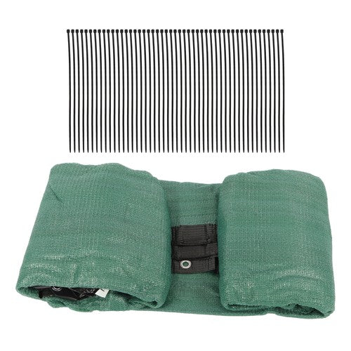 DURAFORCE dark green 6FTx50FT garden privacy fence heavy duty barrier net with zip ties