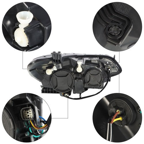 DURAFORCE Headlight Replacement Fit For Chevrolet Cruze 2016-2019 Sedan LH+RH Side Halogen