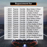 DURAFORCE For 17-19 Toyota Corolla Sedan Rear Brake Lamp Tail Light Outer LH Driver Side