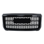 DURAFORCE Gloss Black Front Grille For GMC Sierra 2500HD 3500HD Denali 2015-2019 Plastic