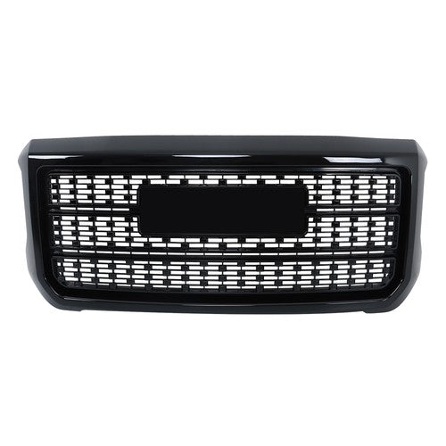DURAFORCE Gloss Black Front Grille For GMC Sierra 2500HD 3500HD Denali 2015-2019 Plastic