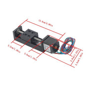 DURAFORCE 50mm T-type ball screw slide module, T6x1 linear actuator NEMA 11-step motor