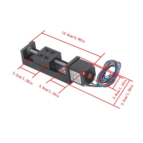 DURAFORCE 50mm T-type ball screw slide module, T6x1 linear actuator NEMA 11-step motor