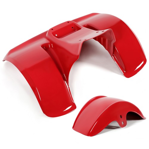 DURAFORCE Front and Rear Fender Painted Red Plastic New For Honda ATC70 1978-1985