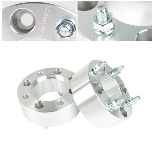 DURAFORCE Wheel Spacers For Honda 4x110 2" 74mm Hub Bore M10x1.25 Studs 4Pcs Silver