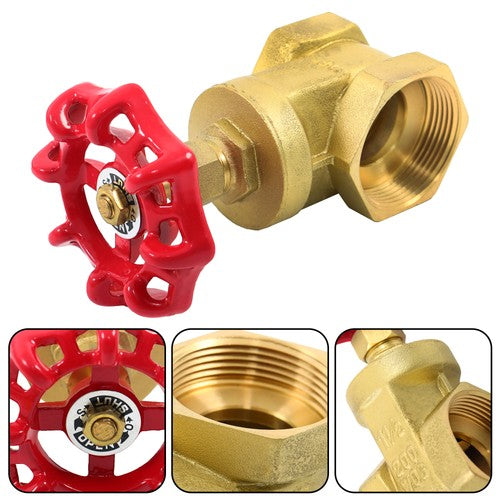 DURAFORCE 1-1/2" NPT 200psi Brass Gate Valve Rotary Globe Valve DN40 Female Threaded New