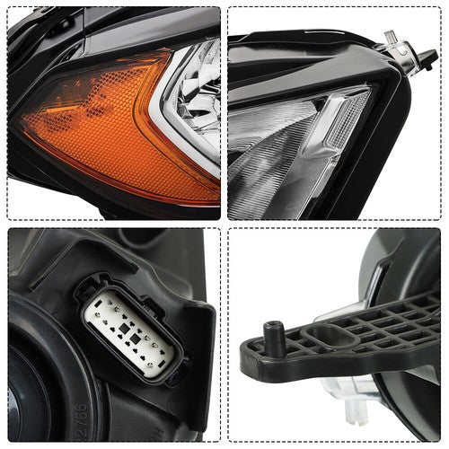 DURAFORCE For Ford EcoSport S Sport 2018-2022 LH+RH Headlights Headlamps Halogen Chrome
