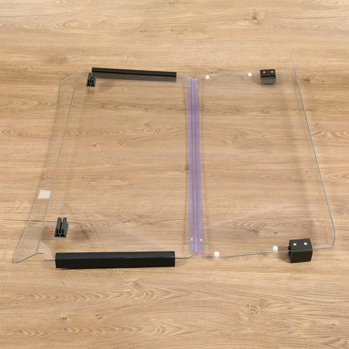 Front Folding Clear Windshield for EZGO Express S4 L4 Golf Cart with 3 4 Frame