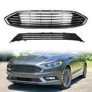 DURAFORCE Suitable For Ford Fusion 2017-2018 Replacement Front Bumper Grille 2-Piece Set