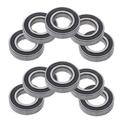 DURAFORCE 10Pcs R18-2RS 1-1/8" × 2-1/8" ×1/2" Double Rubber Seals Deep Groove Ball Bearing