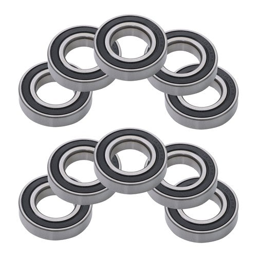 DURAFORCE 10Pcs R18-2RS 1-1/8" × 2-1/8" ×1/2" Double Rubber Seals Deep Groove Ball Bearing