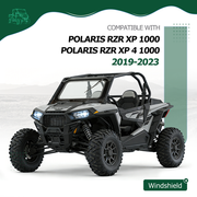 DURAFORCE For Polaris RZR XP 4 1000 Turbo Glass Front Full Vented Windshield 2019-2023
