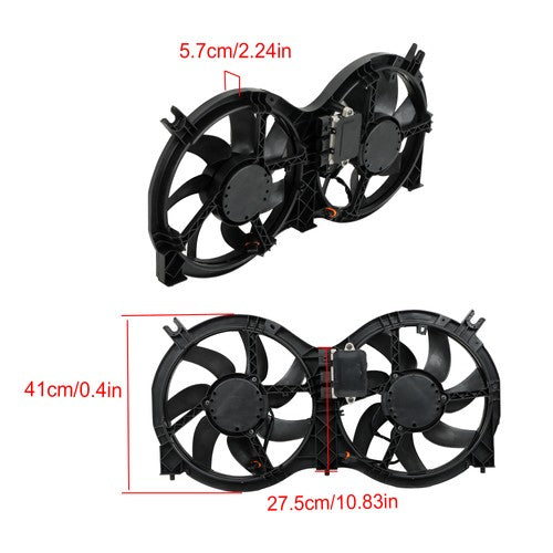 DURAFORCE Fit For 2014-2019 Infiniti QX60 3.5L 2.5L Radiator Cooling Fan W/Control Module