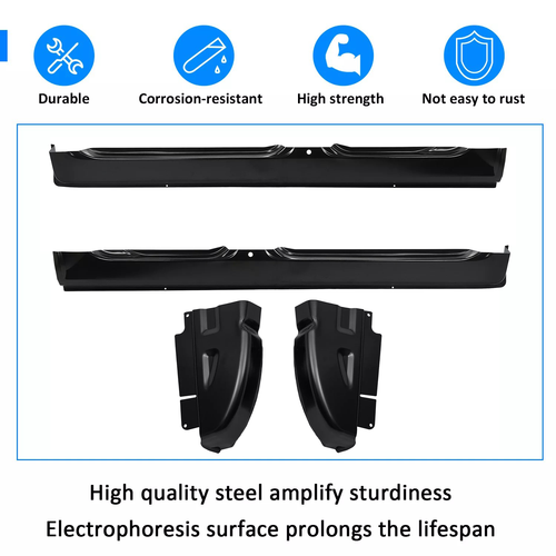 DURAFORCE For 02-08 Dodge Ram Pickup Quad Cab OE Style Rocker Panels & Cab Corners 4PCS