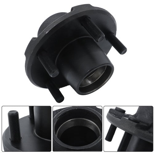DURAFORCE Black 2 Trailer Idler Hub Kits 5 on 4.5" For 2000 lbs Axle 1-1/16" bearings