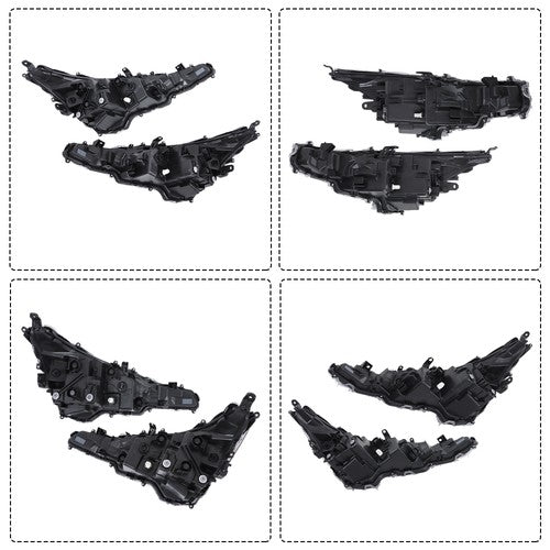 DURAFORCE Black For Toyota Corolla 2023-2024 Pair LED Clear Headlights&Front Lower Grill