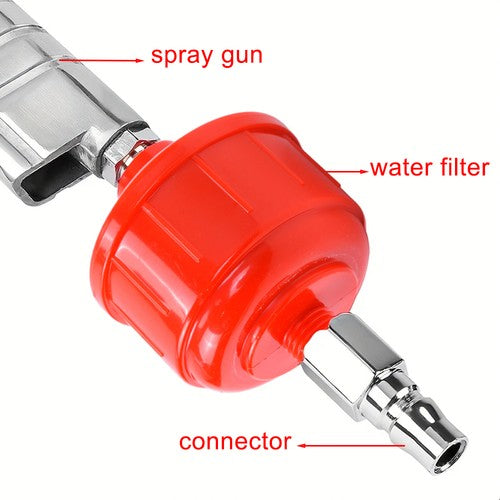 DURAFORCE 10PCS DISPOSABLE INLINE AIR FILTERS FIT FOR HVLP Paint Spray Gun Universal Red