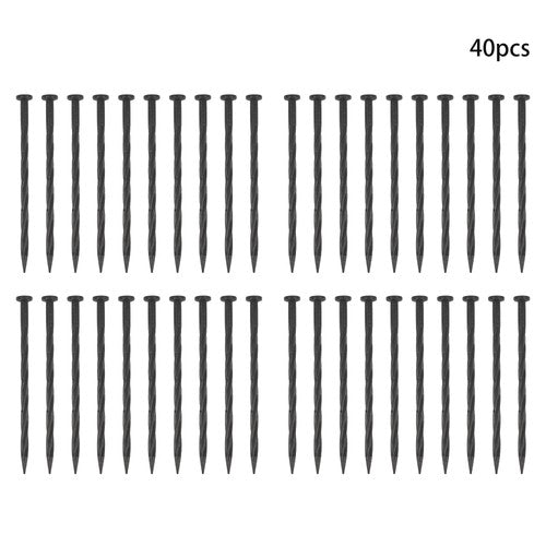 DURAFORCE 2” No Dig Lawn Border L-shaped Lawn Garden Edging Kit W/ 40 Spikes Plastic 40FT