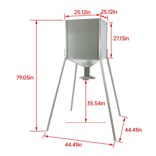 DURAFORCE For Deer Turkey Big Wild Game Hunting 450lb Gravity Feeder Zinc-Plated