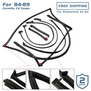 DURAFORCE For 84-89 Corvette C4 Coupe Full Weatherstrip Kit Front Windshield Weatherstrip
