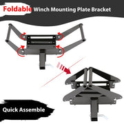 DURAFORCE Winch Mounting Plate Bracket Foldable Cradle For Towing Trailer Off-Road