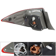 DURAFORCE Tail Light Outer Passenger Chrome For Toyota Corolla 17-19 Sedan Rear Brake Lamp