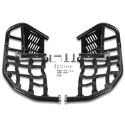 DURAFORCE For Honda TRX 450R Sportrax 450 Nerf Bars Pro Peg Heel Guard Aluminum Black Pair