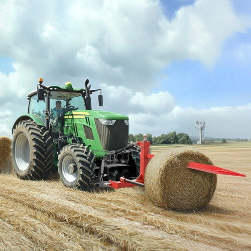DURAFORCE 3 Point Hay Bale Spear Receiver Hitch Cat 1 Tractor W/Gooseneck Ball 3000 LB